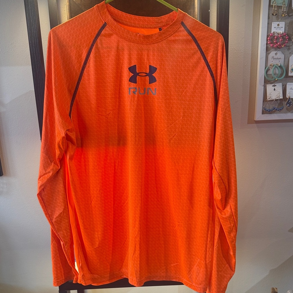 Under Armour Men's Bright Orange Long Sleeve Tee